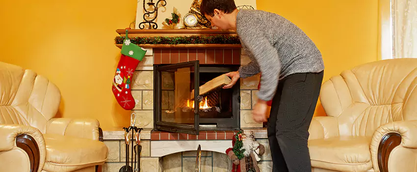 Rusted Metal Fireplace Restoration in Parlier, California